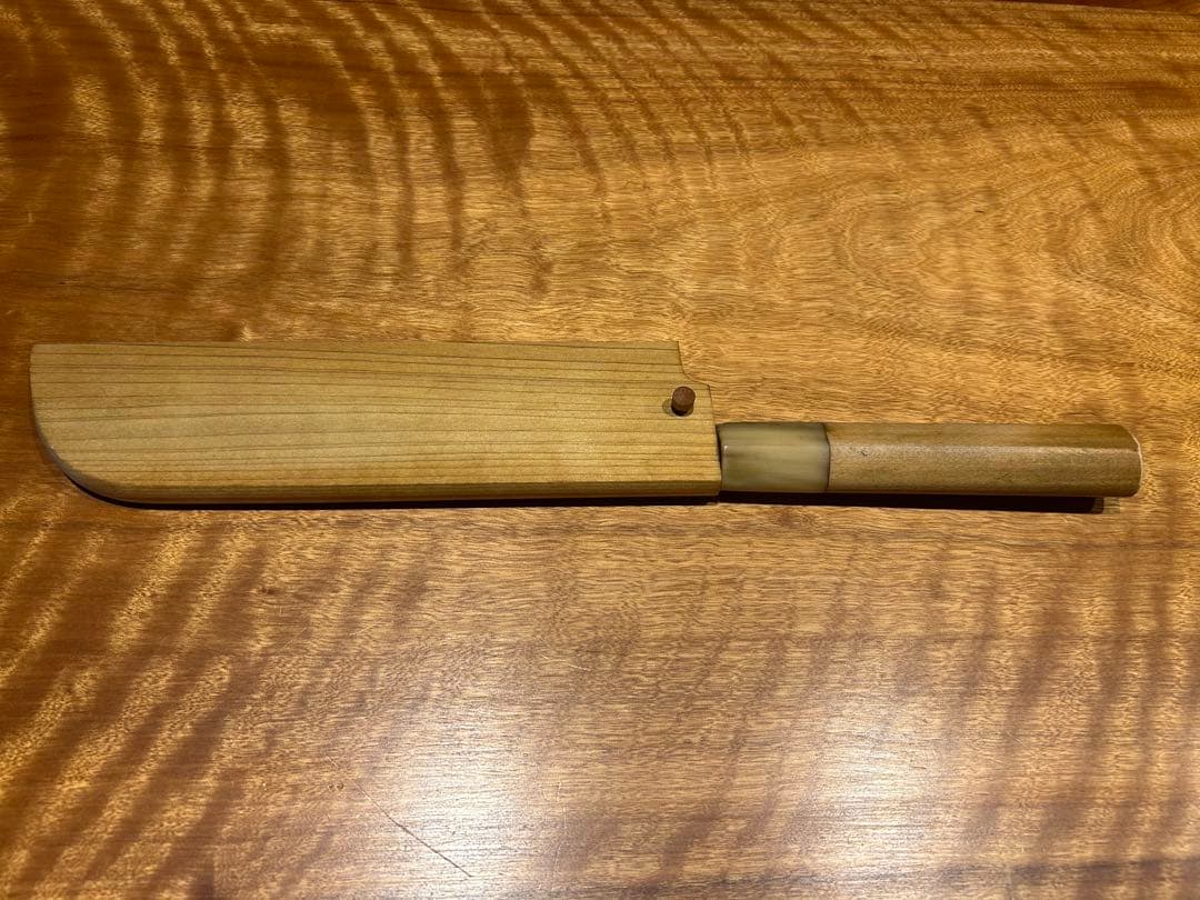 京都有次　水焼　本焼　薄刃包丁　鞘付き