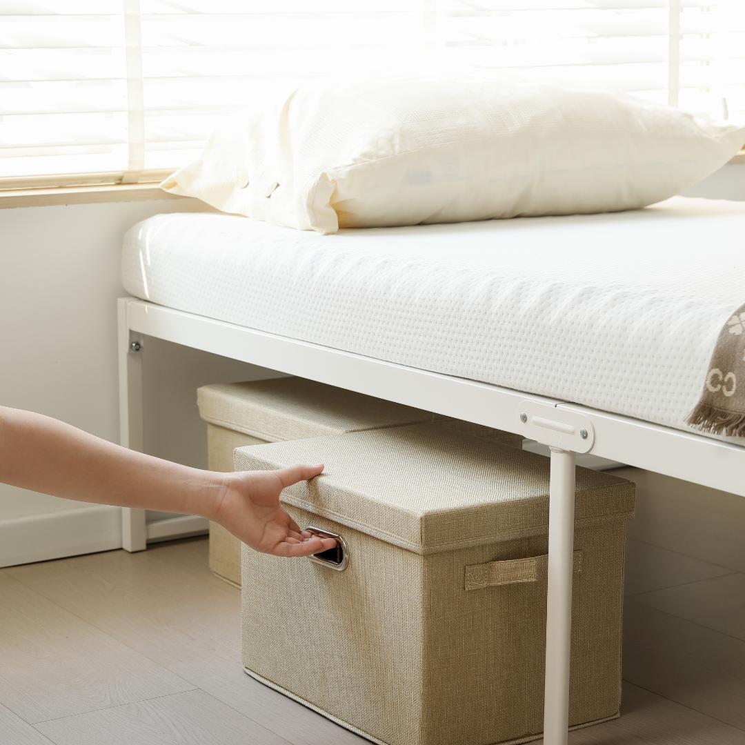 超人気！【シングル S】ベッドフレーム パイプベッド White