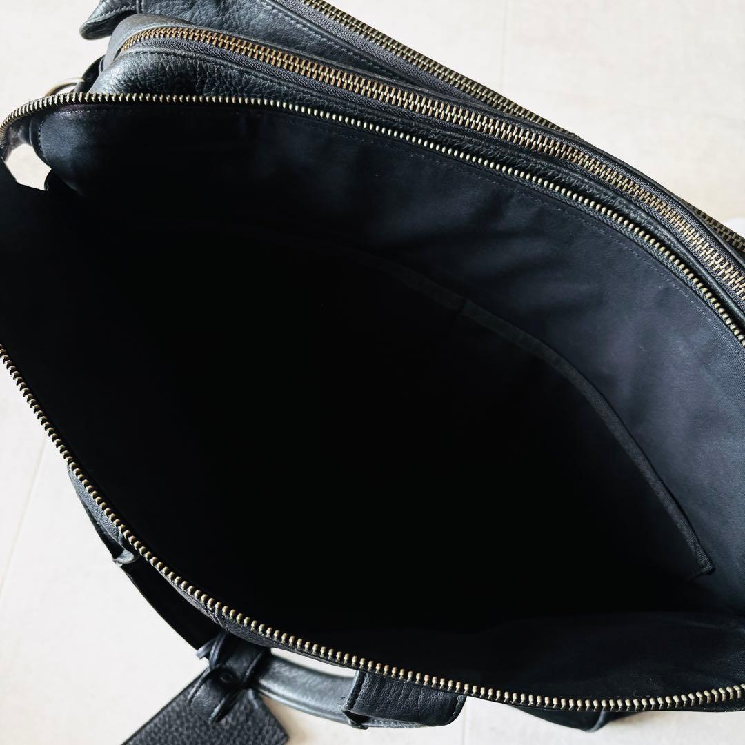 未使用級✨️ポーター オールレザー2wayブリーフケース 黒 シボ革 A4収納