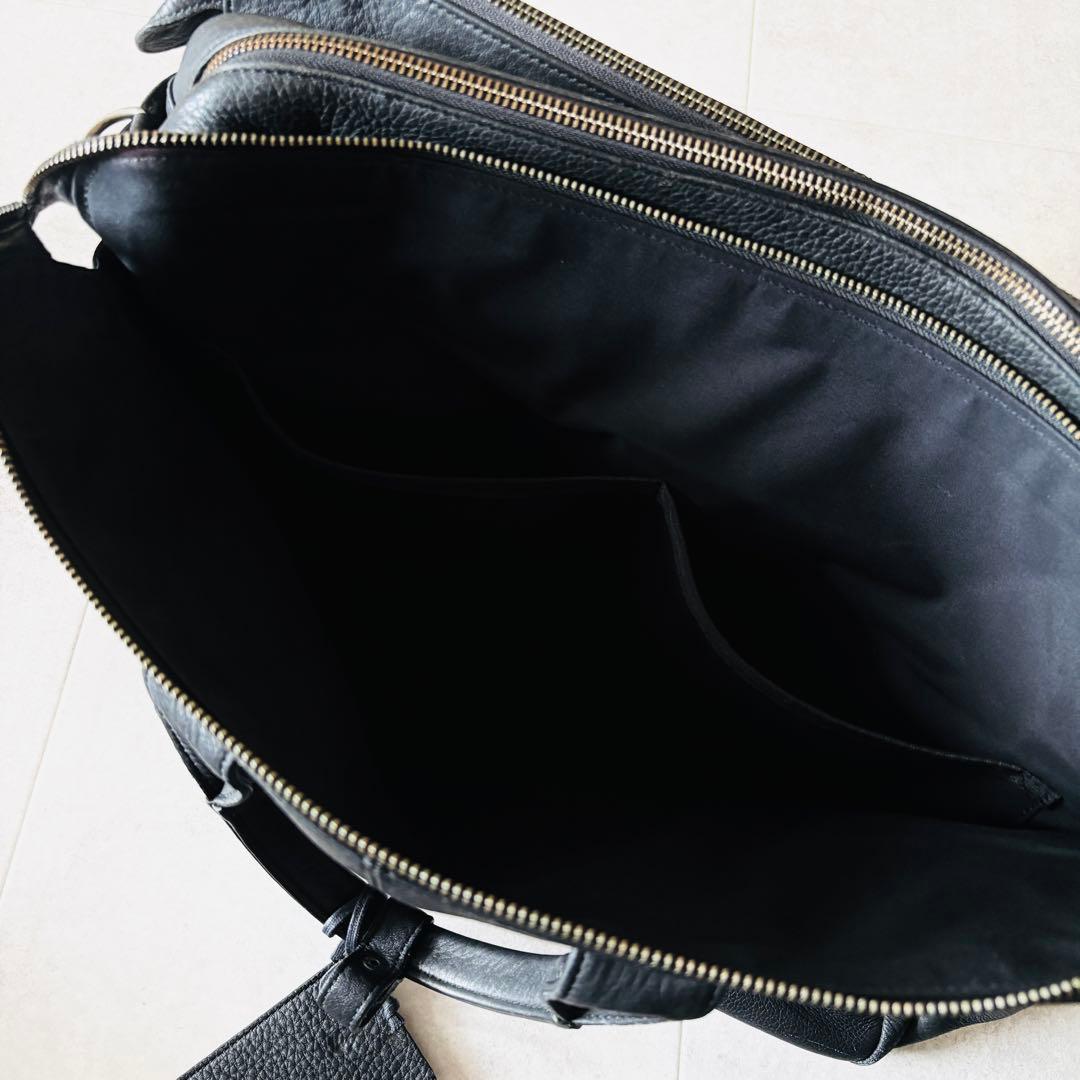 未使用級✨️ポーター オールレザー2wayブリーフケース 黒 シボ革 A4収納