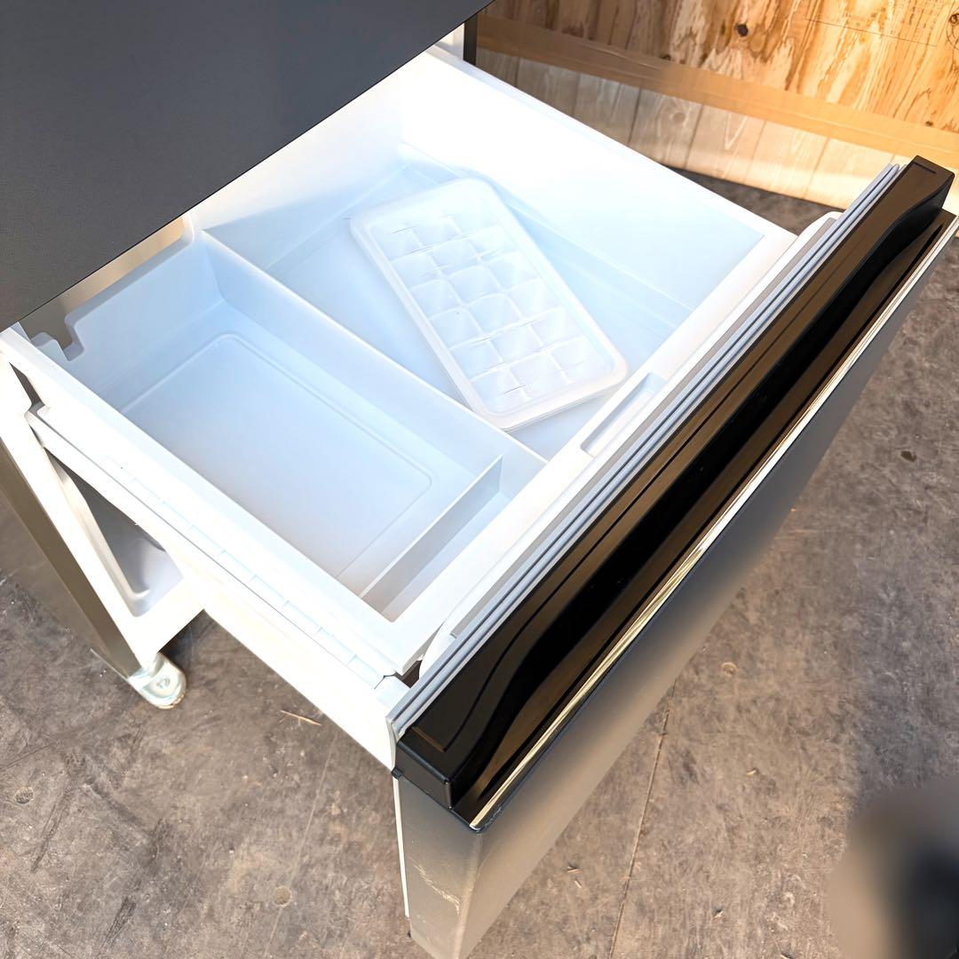 運搬取付無料！チャコールブラック純正Haierおしゃれスリム冷蔵庫！完動超美品！