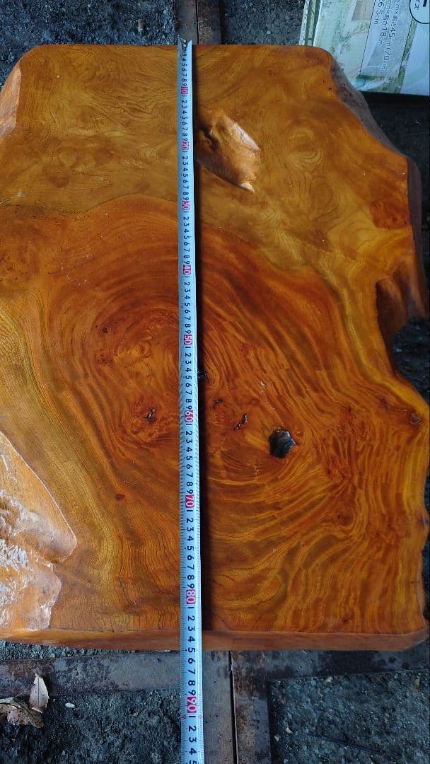 ちゃぶ台 高級感 木製座卓 自然な形状 茶色 花台 飾り台