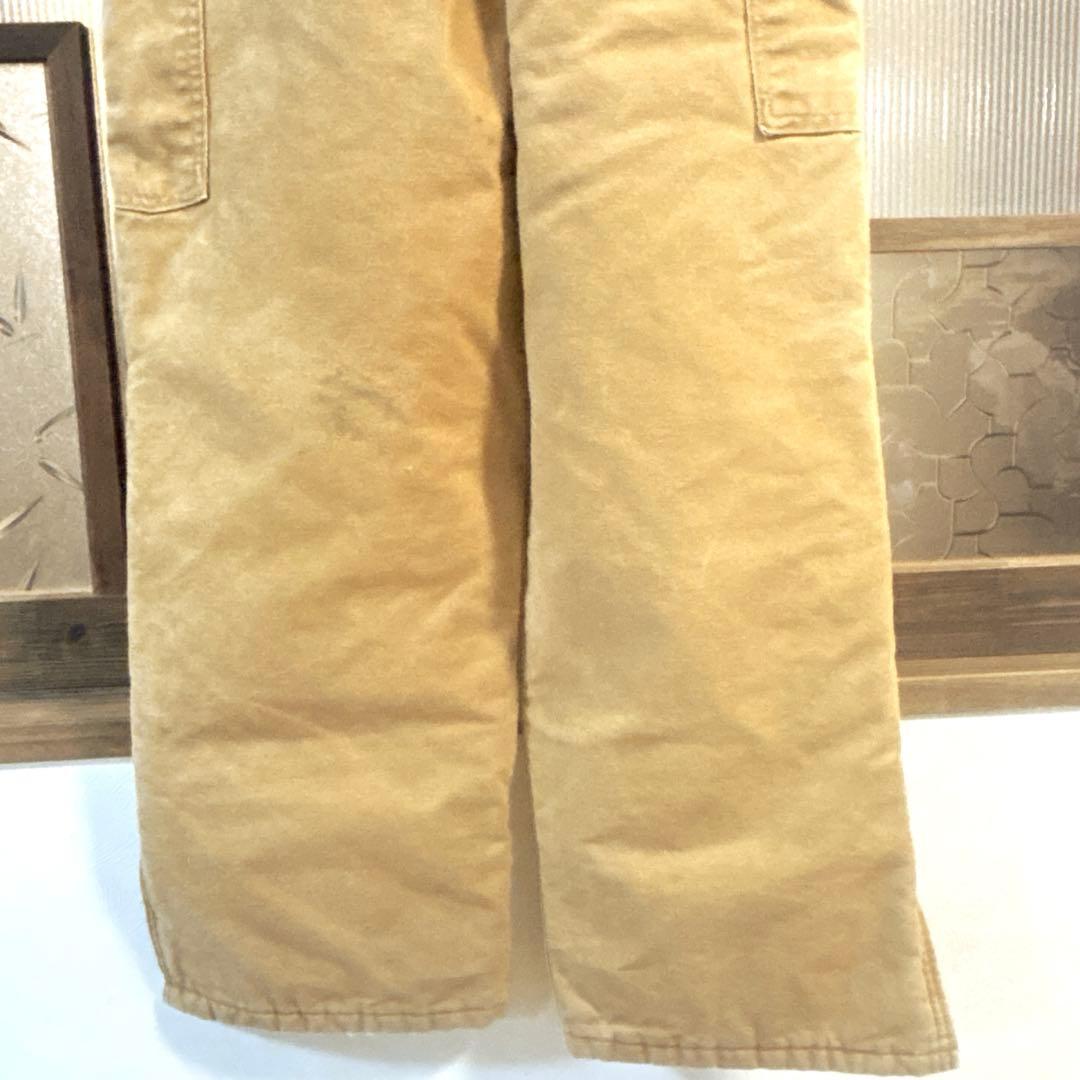 90s US古着 carhartt 中綿サロペット ダブルニー 32インチ 茶