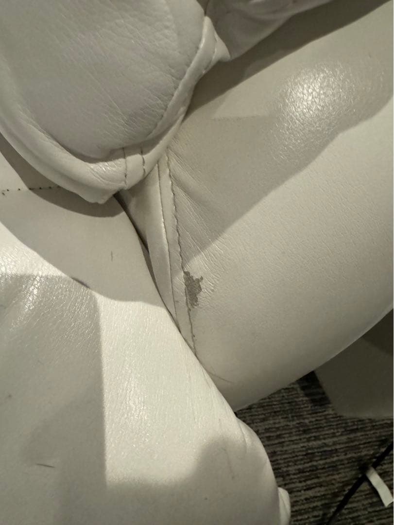 【沖縄・引き取り限定】電動ラウンジチェア シフォン ホワイト★ソファ マツエク