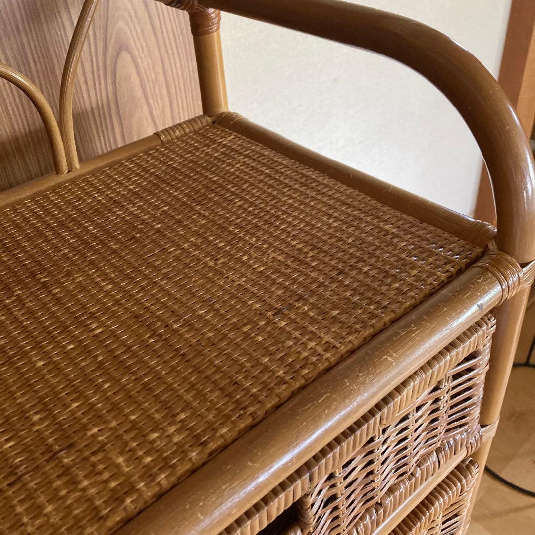 籐　ラタン　収納　7段