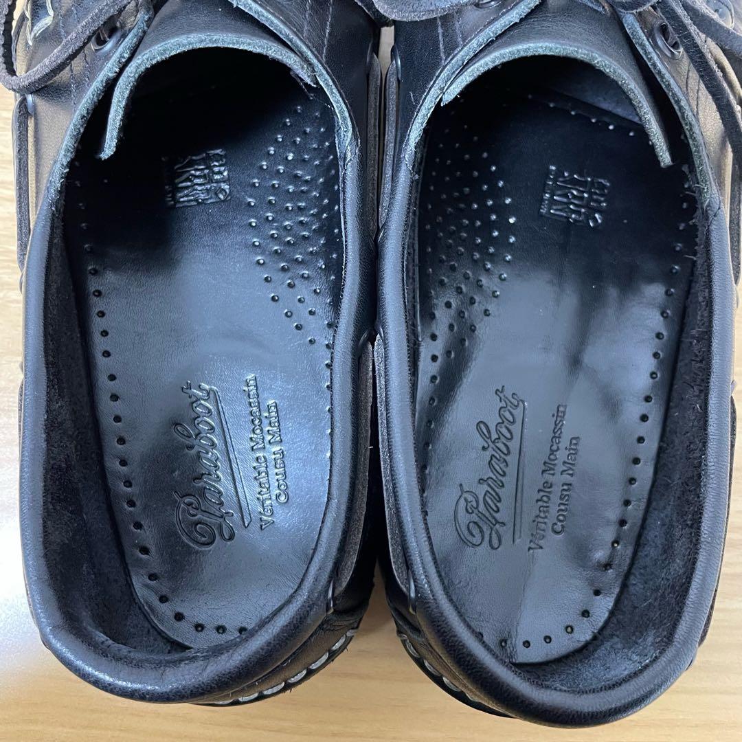 パラブーツ　バース　デッキシューズ　レザー　ブラック　8