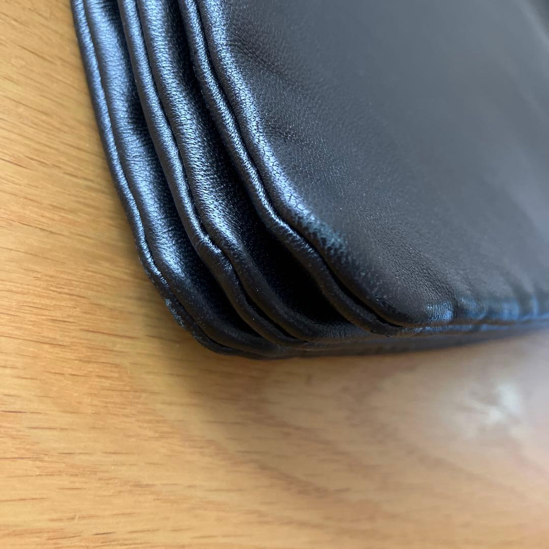 CELINE トリオ　ラージ　ブラック　レザー ショルダーバッグ