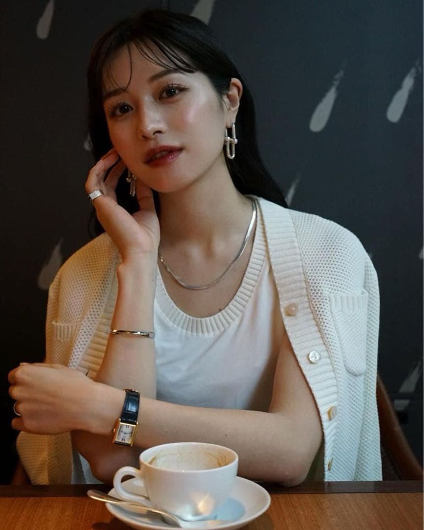 l'aube blanc Basket Knit Cardigan アンサンブル