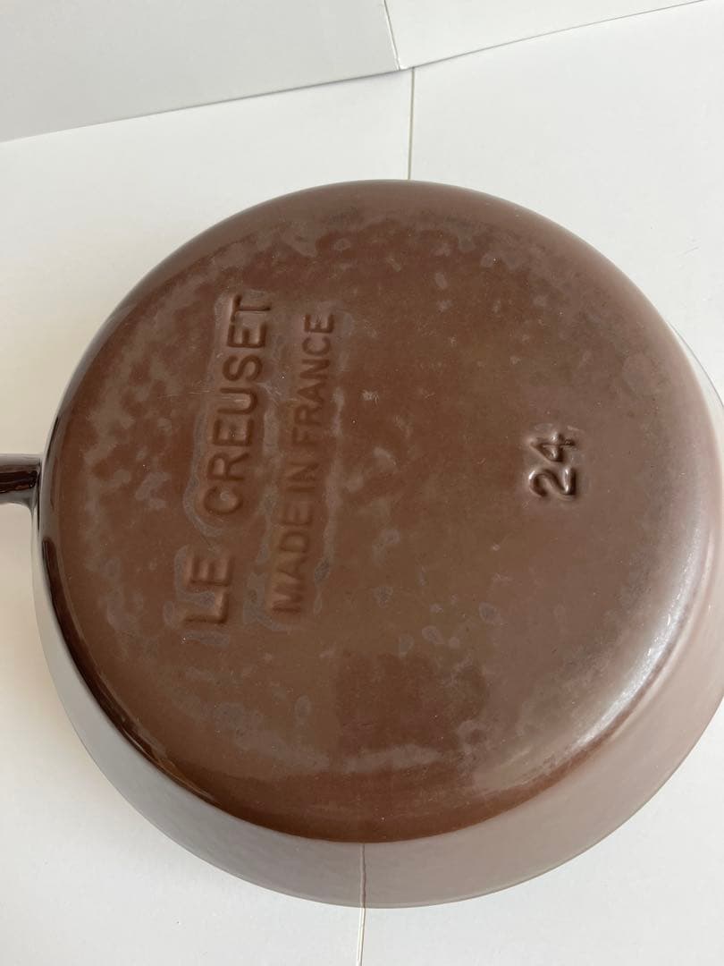 希少　廃盤　ヴィンテージ ルクルーゼ　フライパン　24cm ブラウン