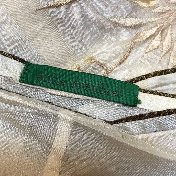 希少 anke drechsel アンケ ドレッチェル シルク刺繍 クロス