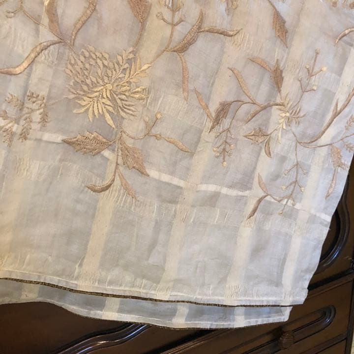 希少 anke drechsel アンケ ドレッチェル シルク刺繍 クロス