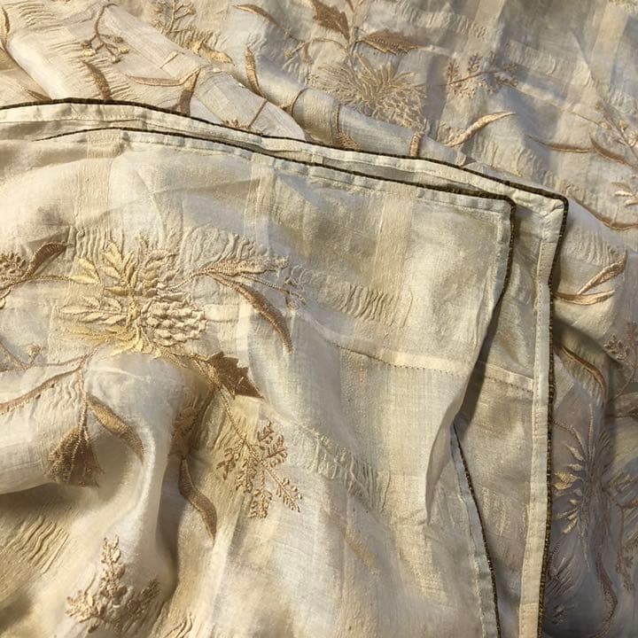 希少 anke drechsel アンケ ドレッチェル シルク刺繍 クロス