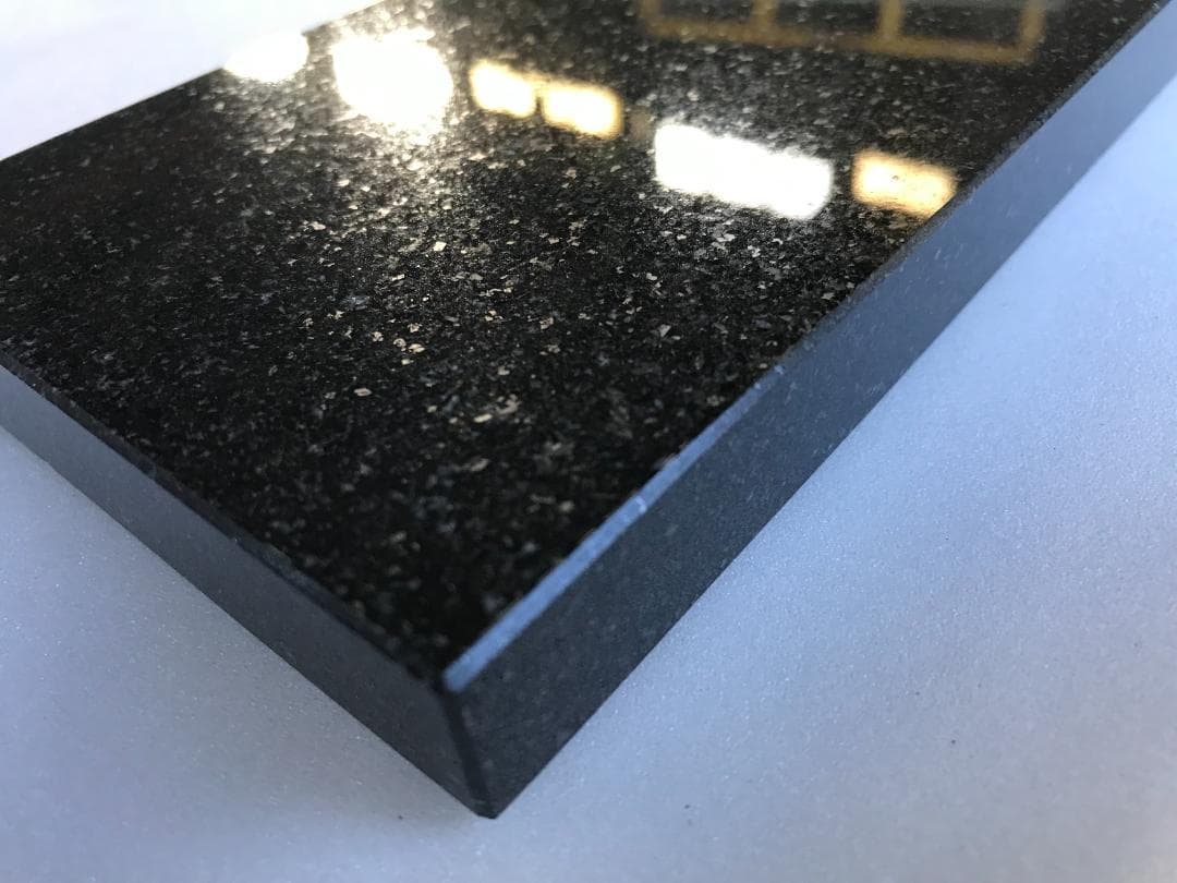 【U-tan】天然黒御影石 特注オーディオボード　2面磨き　4枚　送料込