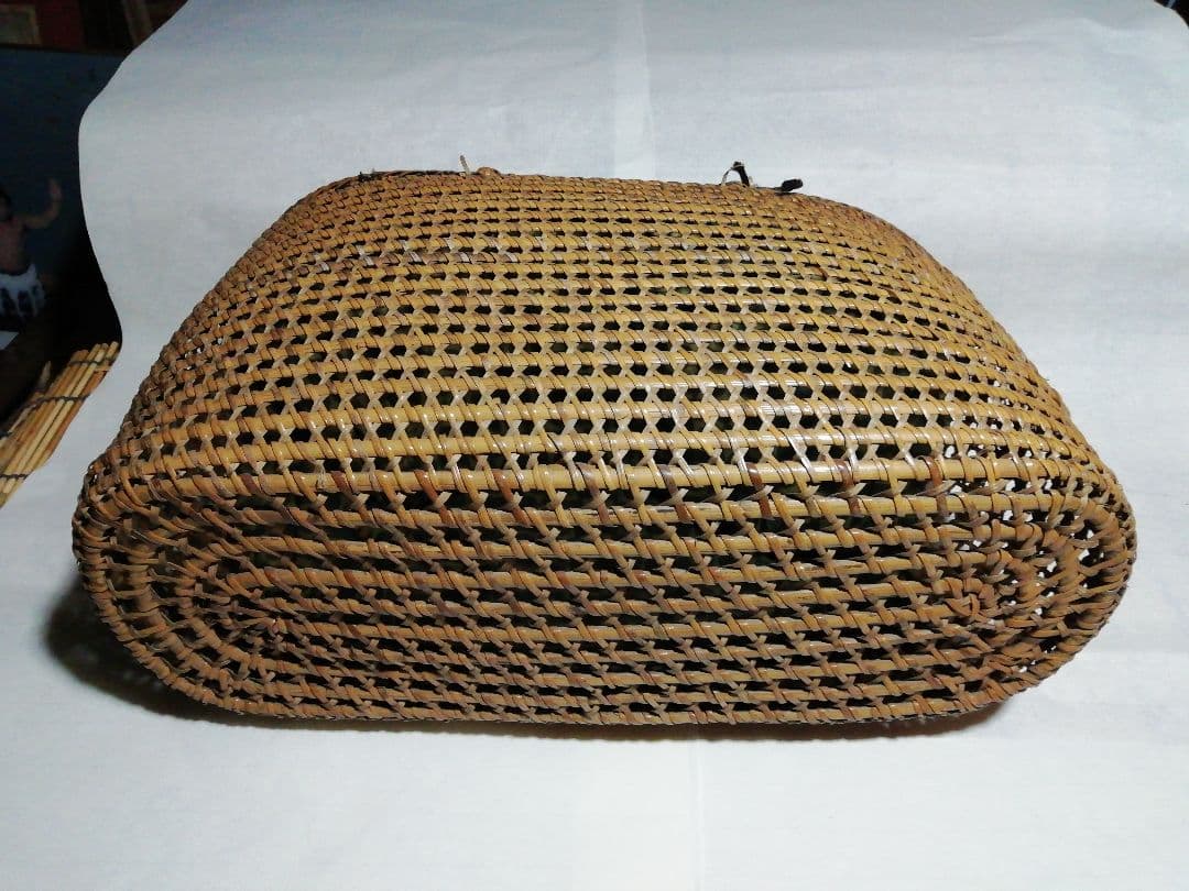 ♪昔の竹編み手提げバック