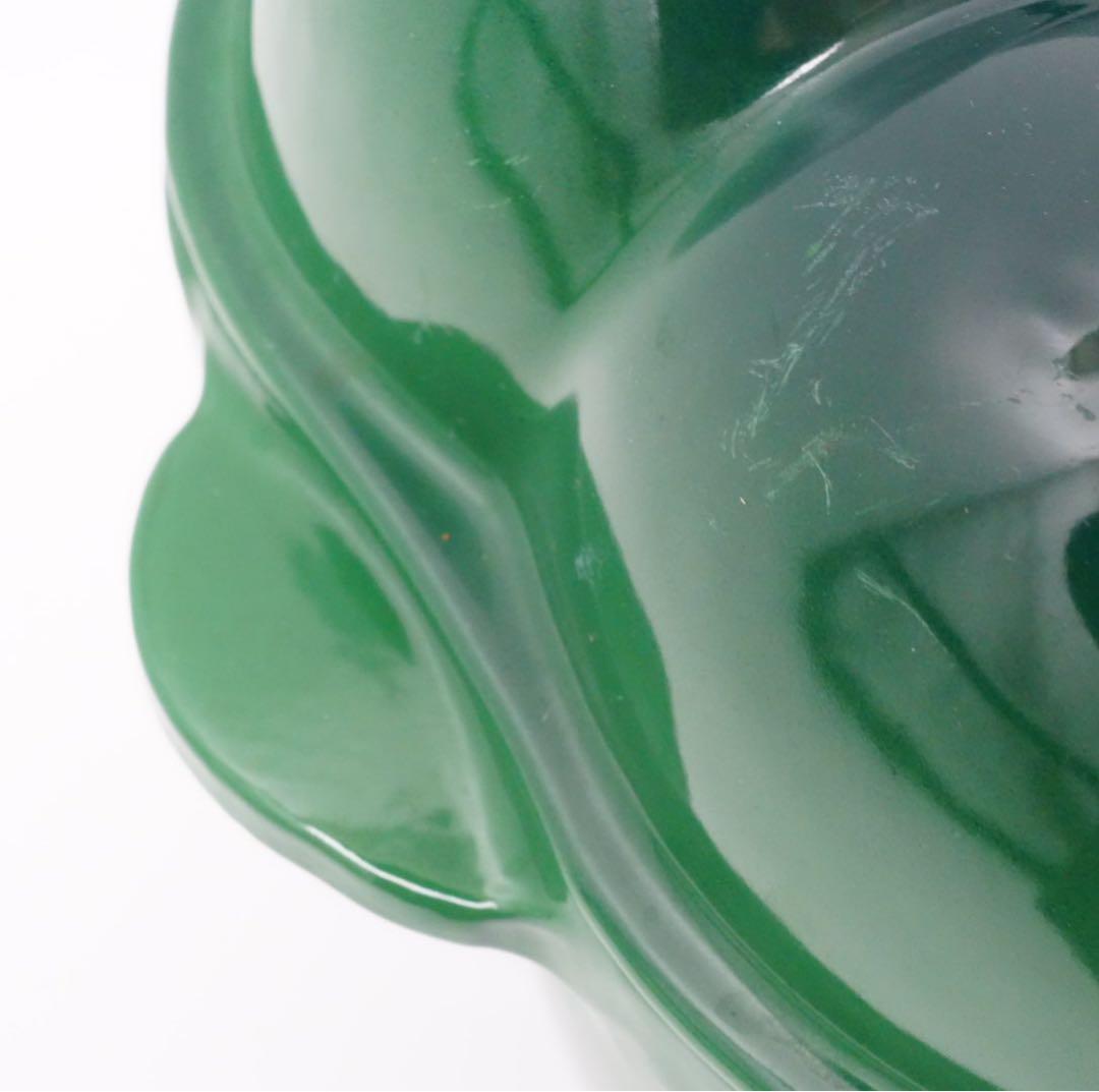 【美品】LE CREUSET　ピーマンココット　グリーン　18cm ビンテージ