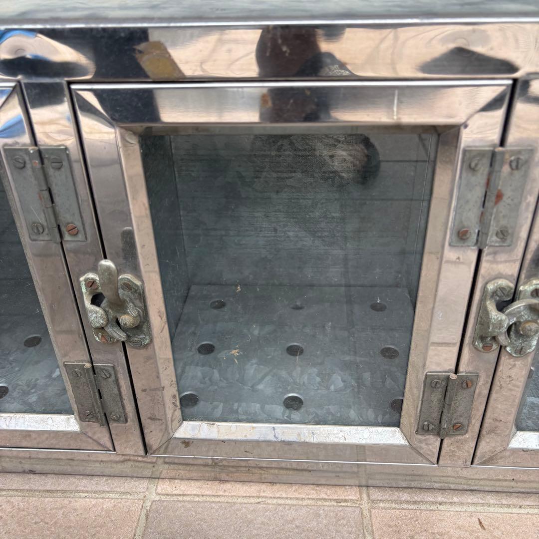 ビンテージ　ブリキ菓子ケース　昭和レトロ　ショーケース　古道具　古家具