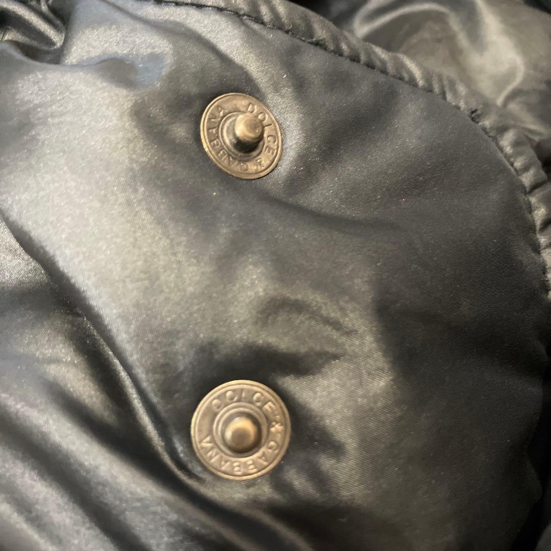 D&G、ロゴプレート、中綿ベスト、46サイズ、ブラック