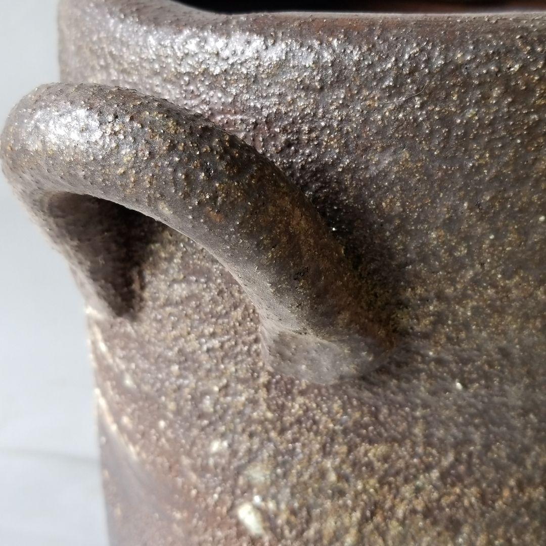 信楽焼 傘立て 古窯彩耳付 高さ４２cm