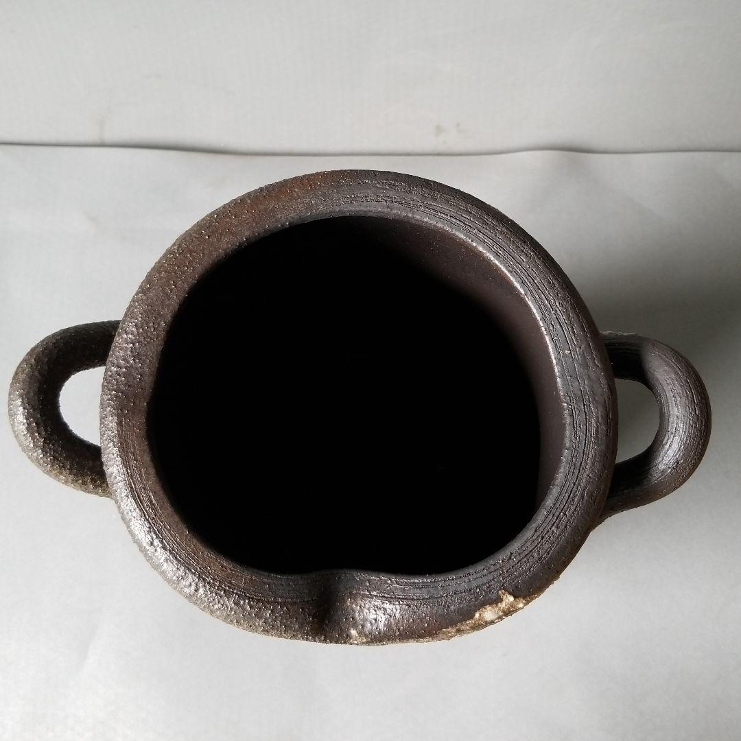 信楽焼 傘立て 古窯彩耳付 高さ４２cm