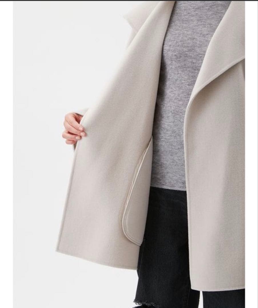 2025aw⭐︎新品共ベルト付きビックカラーミディ丈コート⭐︎リバーコート