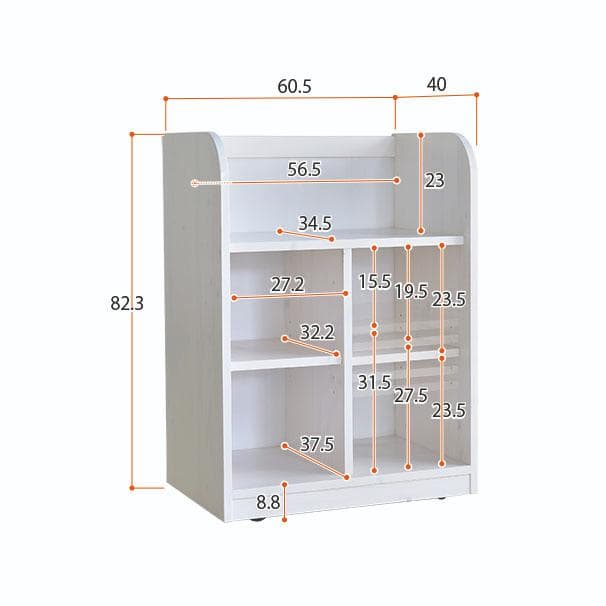 【送料無料・すぐに使える完成品】お子様用60シェルフ　アウトレット