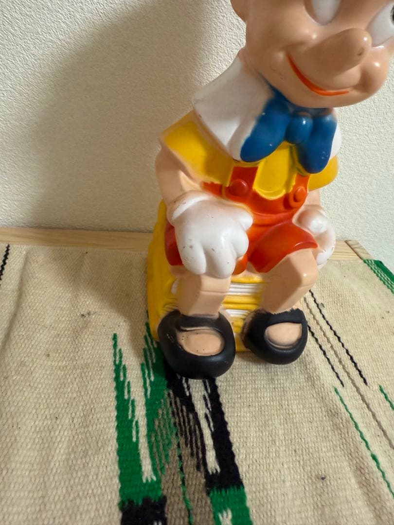 ピノキオ　貯金箱　アメトイ　ソフビ　ビンテージ　ディズニー　アメリカン雑貨