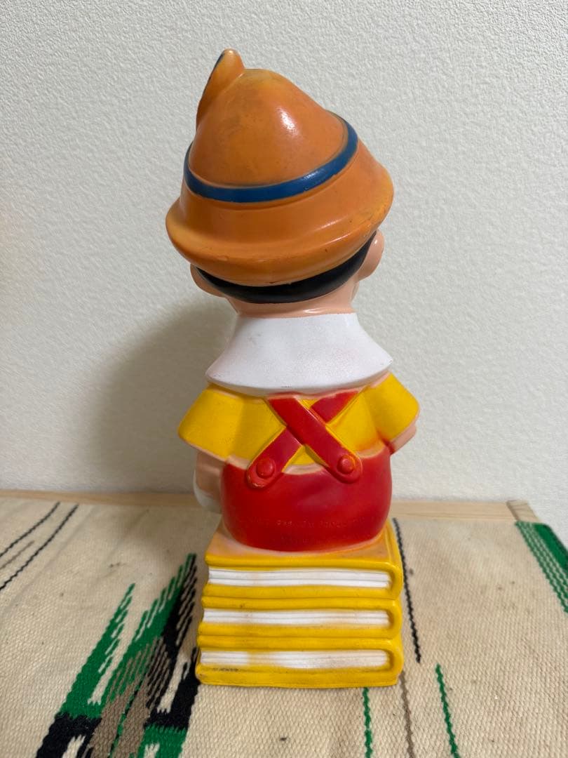 ピノキオ　貯金箱　アメトイ　ソフビ　ビンテージ　ディズニー　アメリカン雑貨