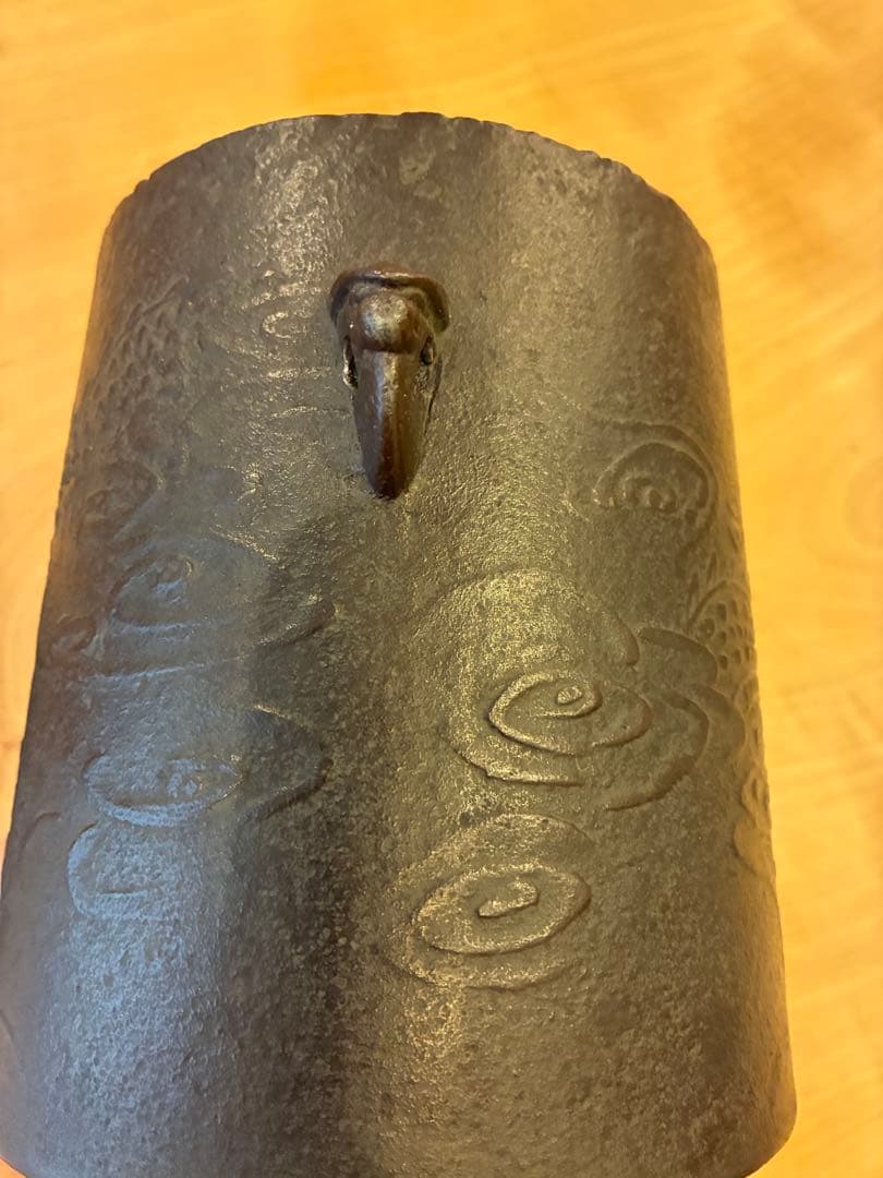 人間国宝 高橋敬典 雲龍釜 （小） 釣釜 吊釜 茶道具 共箱