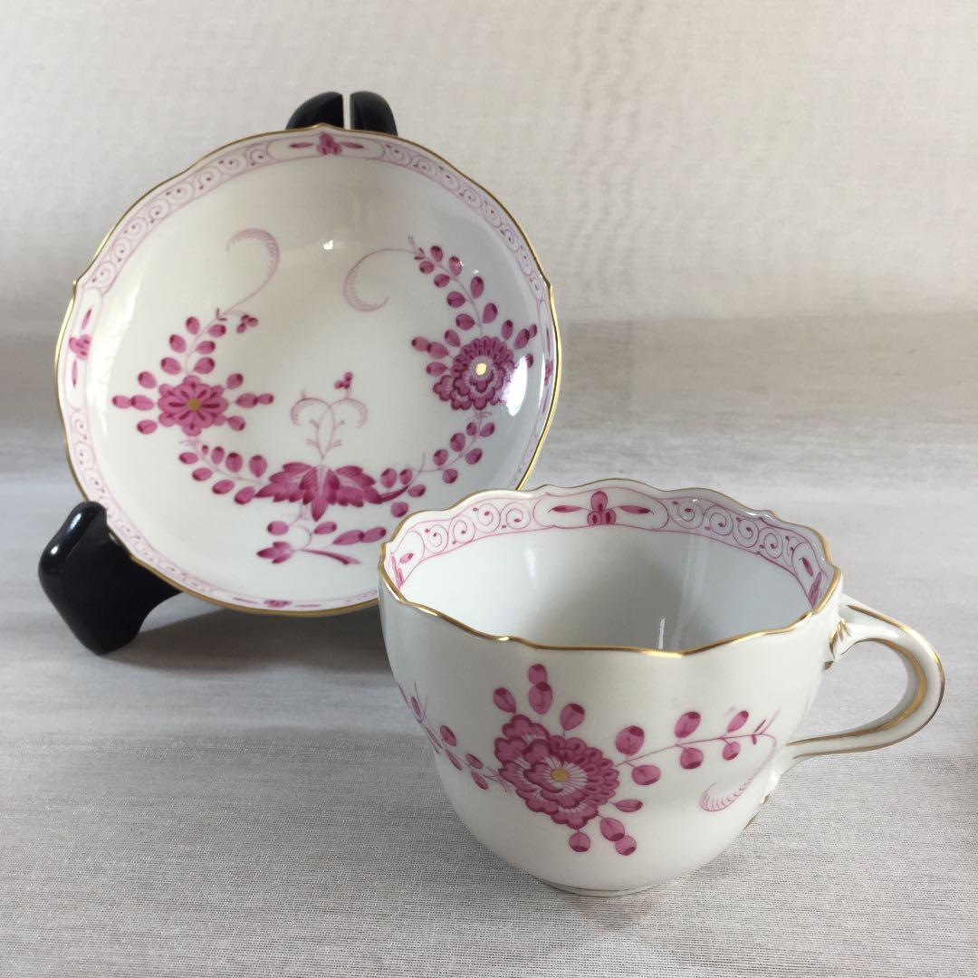 マイセン  インディアンミドルピンク 3点セット 美品 アンティーク