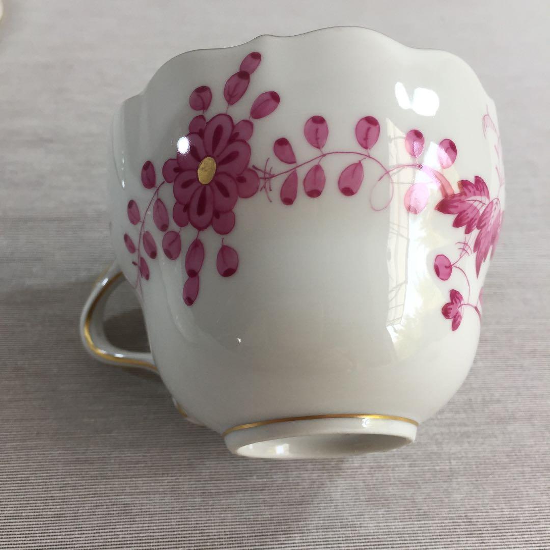 マイセン  インディアンミドルピンク 3点セット 美品 アンティーク