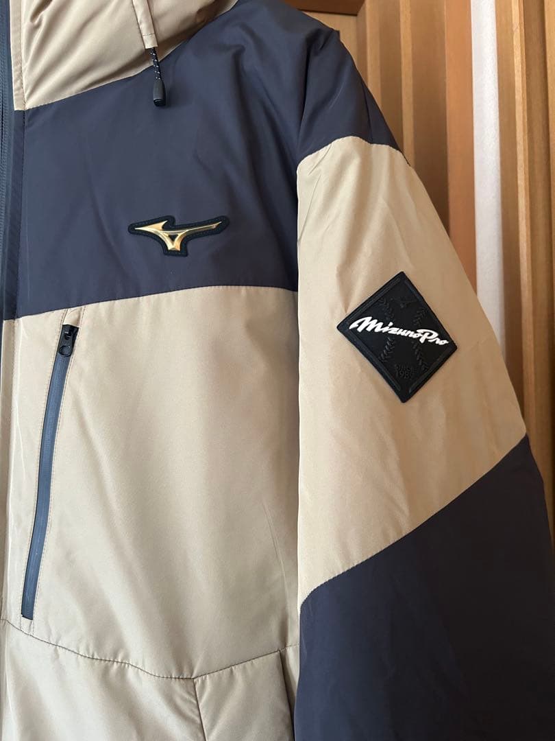 ミズノプロ　ブレスサーモダウンコート　XO ケルプグリーン