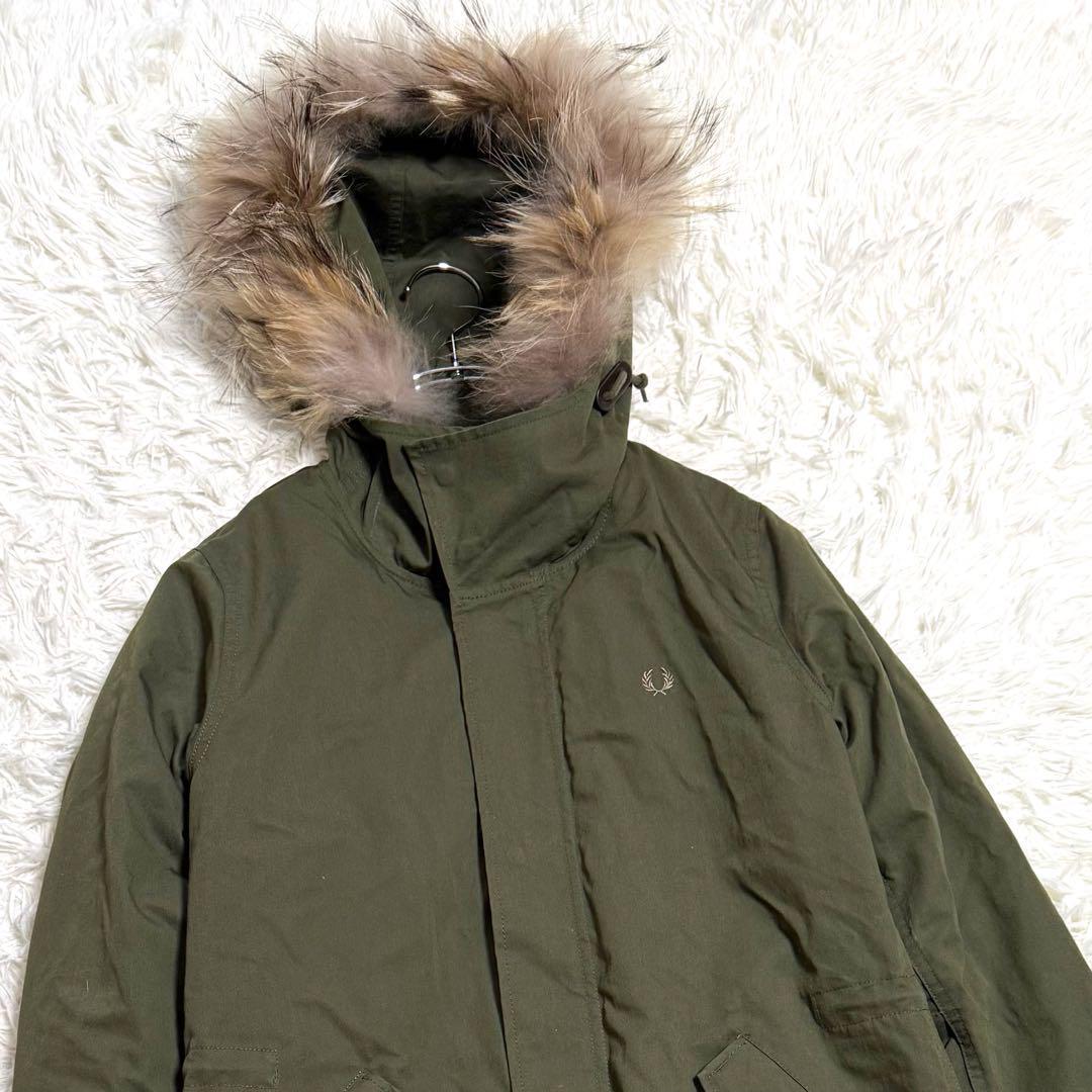 FRED PERRY モッズコート M51 ラクーンファー ボアライナー カーキ