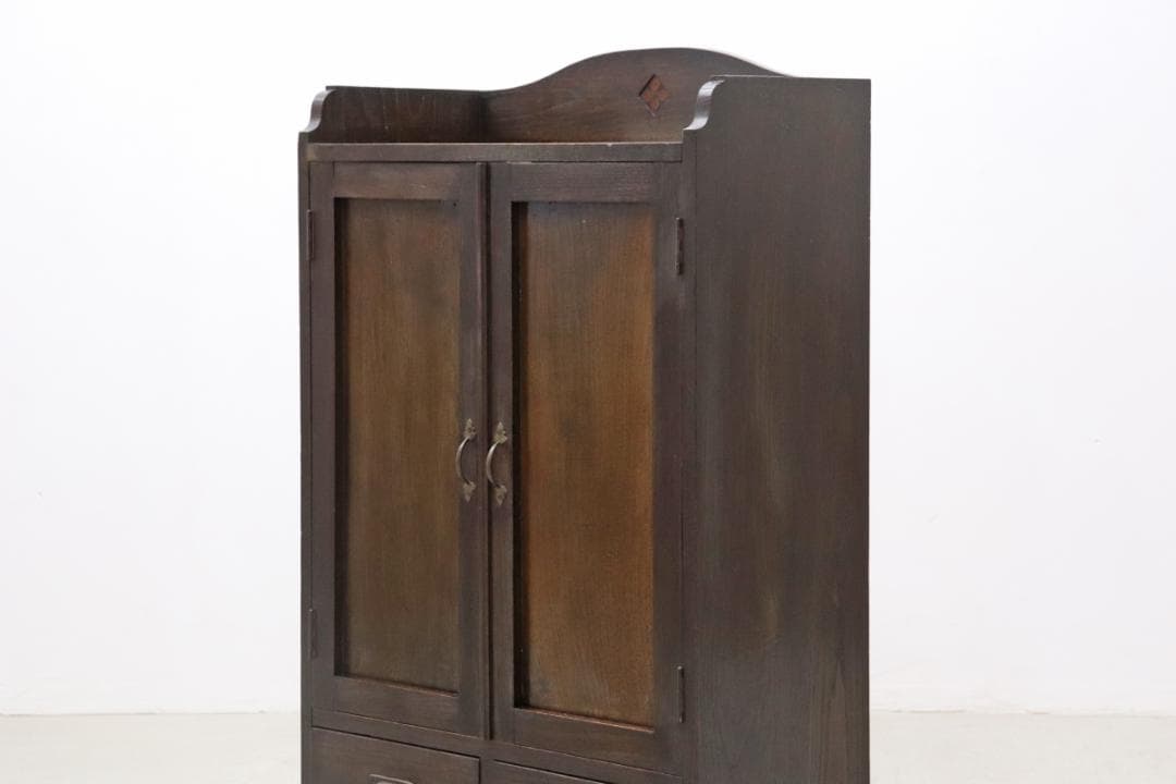 レトロ キャビネット 食器棚 書棚 本棚 本箱 収納 水屋