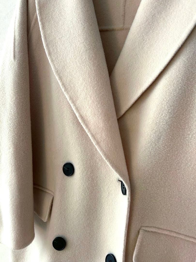 Mila Owen ミラオーウェン　接結ハーフ丈Aラインコート 川口春奈着用