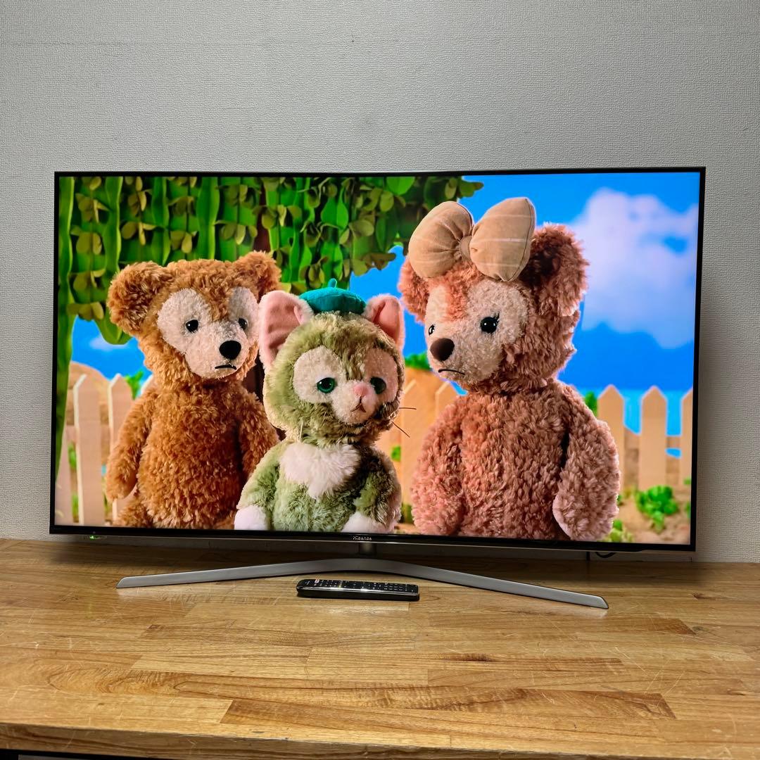 ハイセンス 55V型 4Kチューナー内蔵 液晶テレビ 55U7E 動画アプリ○