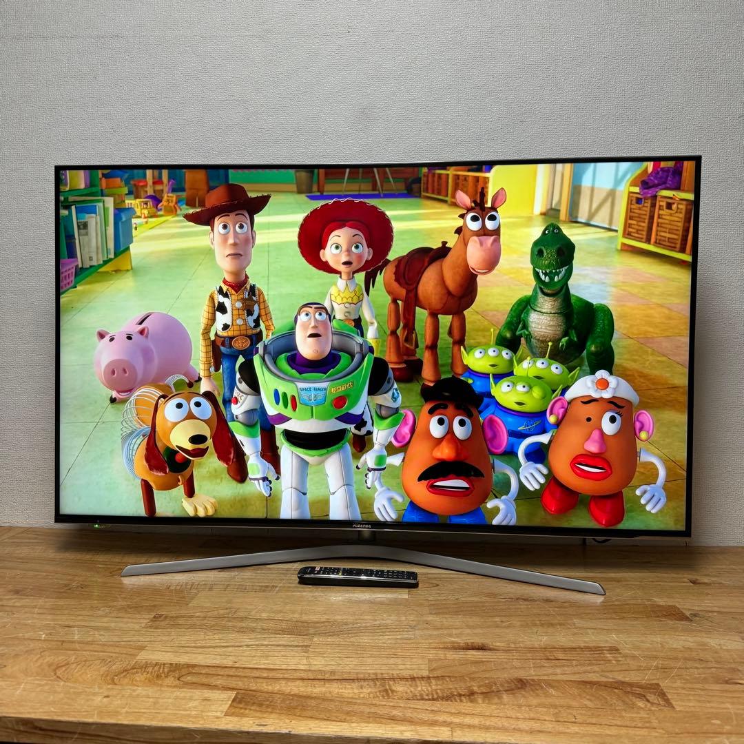 ハイセンス 55V型 4Kチューナー内蔵 液晶テレビ 55U7E 動画アプリ○