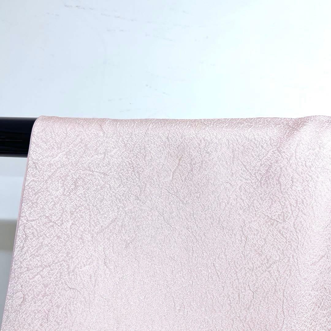 付け下げ　スワトウ刺繍　華紋　鏡裏文様　色紙　花模様　紋無し　着物　043k d