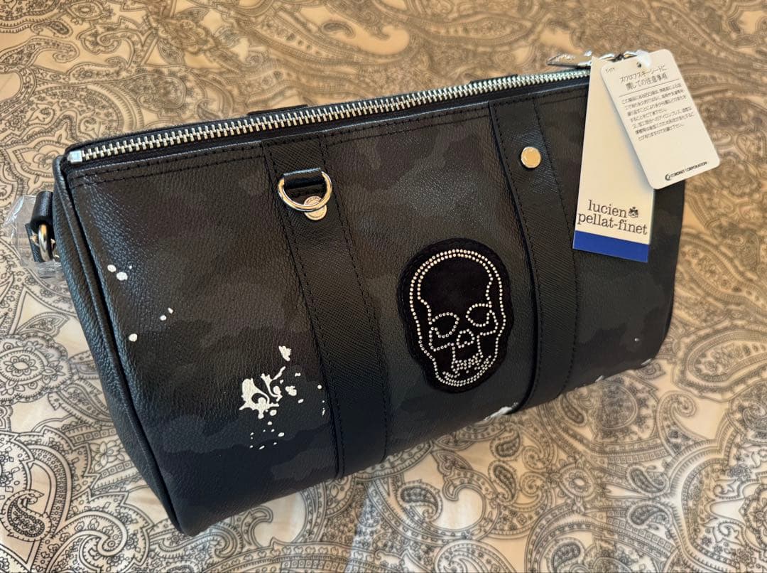 n*o様 【新品未使用】ペラフィネ×GB スカル ミニボストン 黒カモ