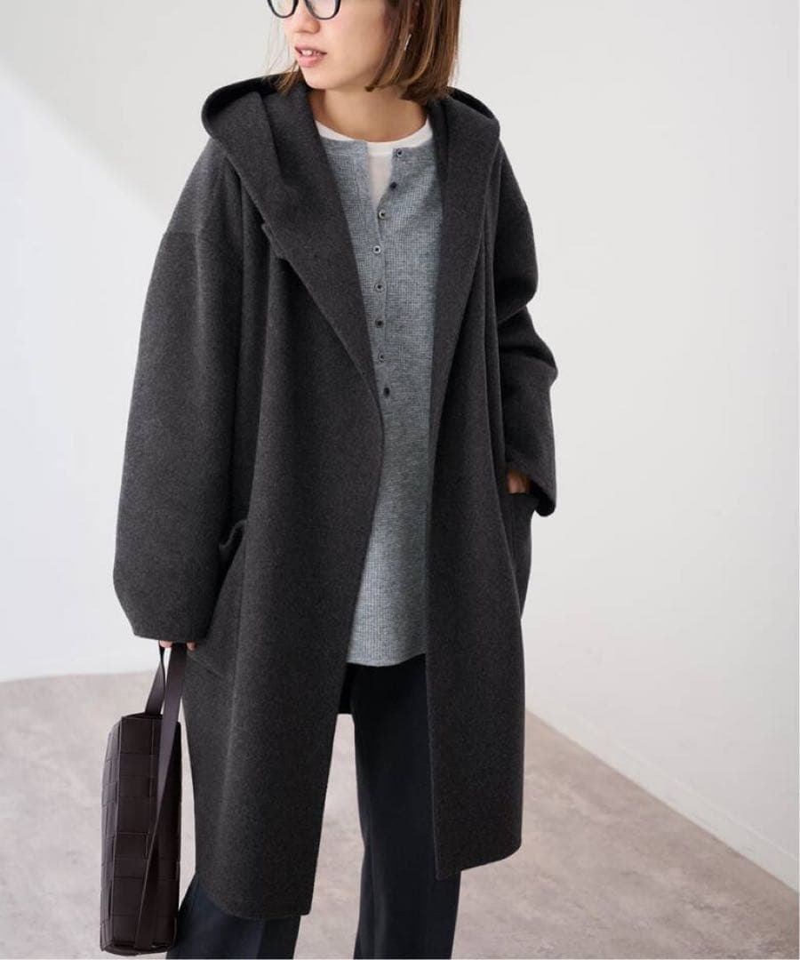 【25AW】FRAMeWORK SUPER160’s フーディショートコート