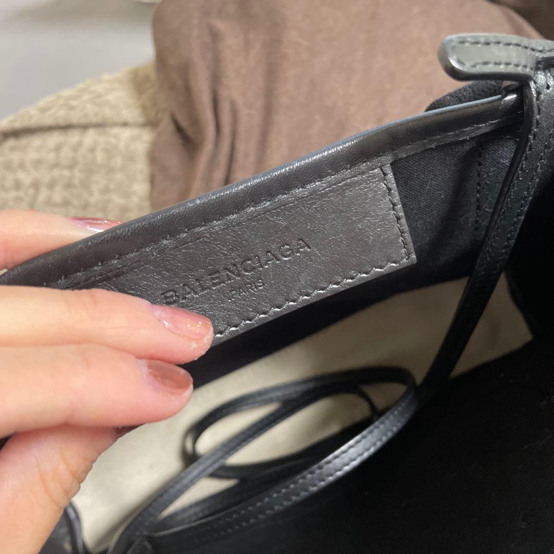 BALENCIAGA ネイビーカバス XS トートバッグ ショルダー 2WAY