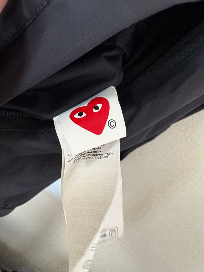 PLAY COMME des GARCONS × K-WAY 黒　Mサイズ