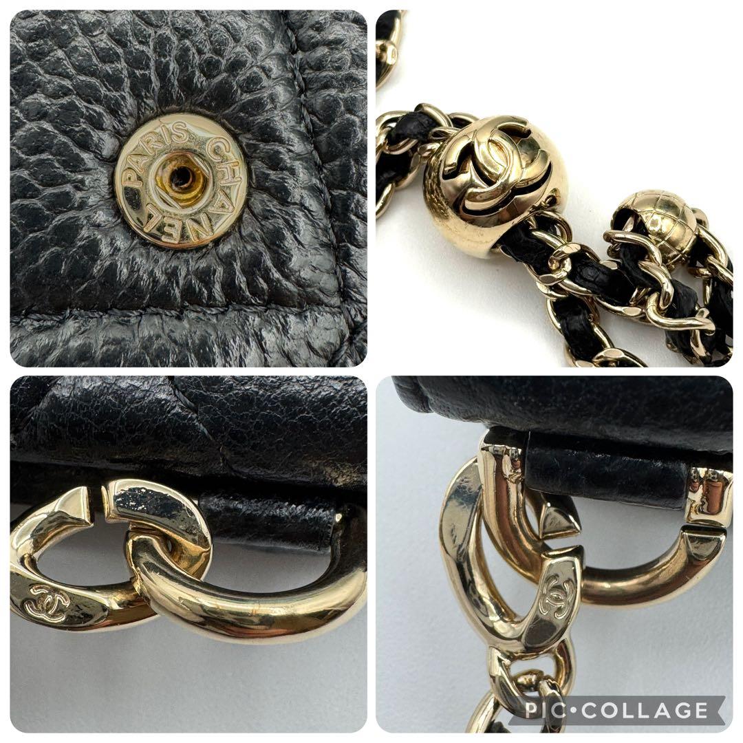 シャネル iPhone15Pro MAX キャビアスキン スマホケース 0952