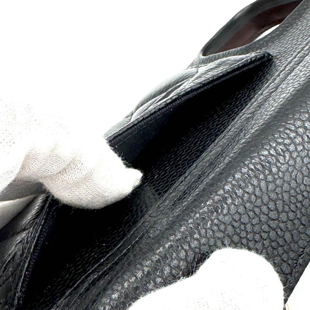 シャネル iPhone15Pro MAX キャビアスキン スマホケース 0952