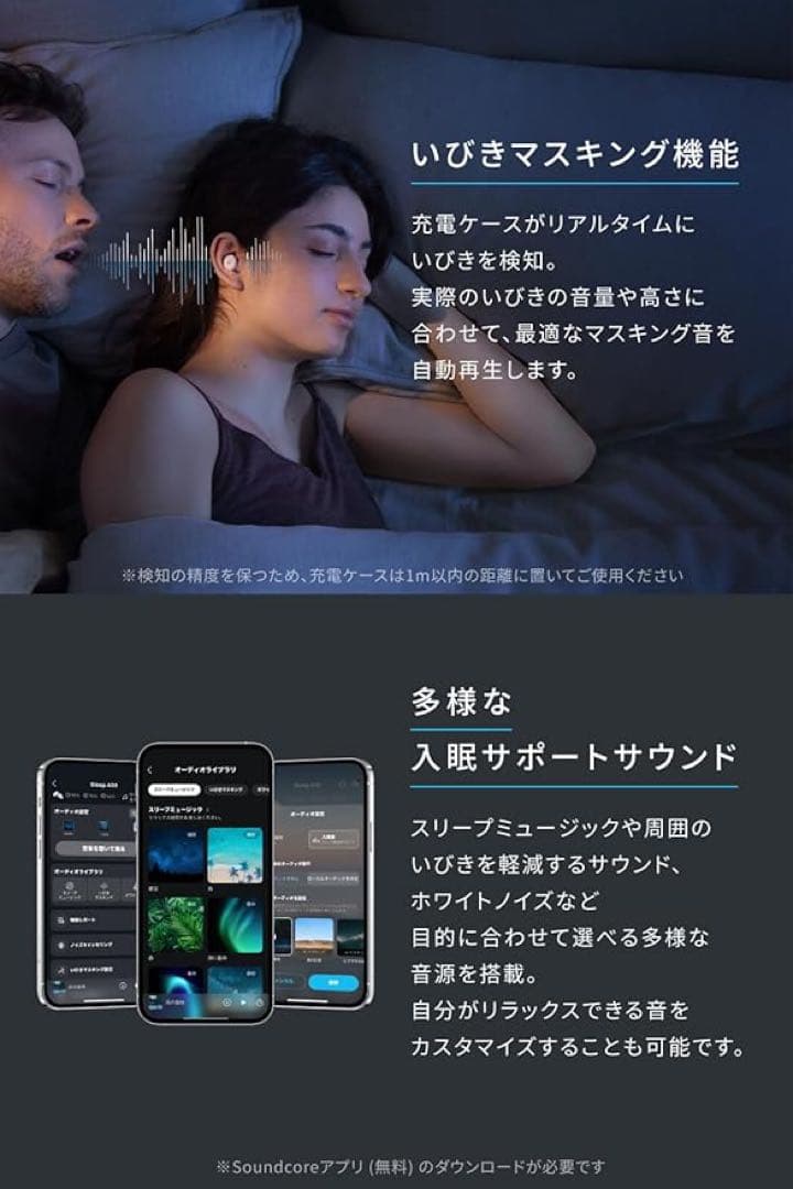【新品】Anker Soundcore Sleep A30 ワイヤレスイヤホン