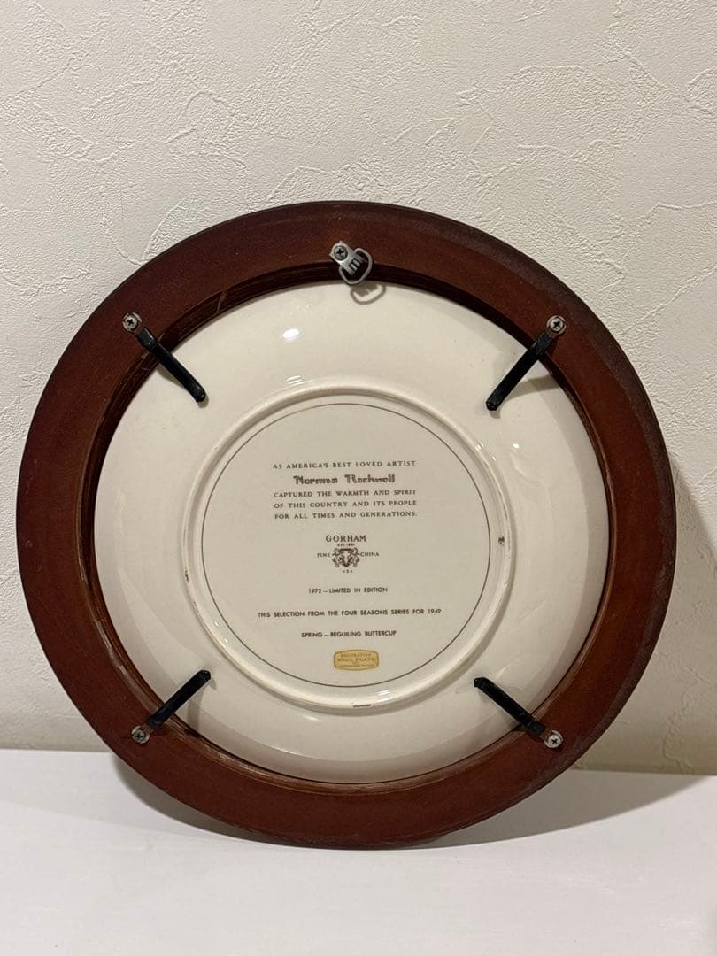 ノーマンロックウェル Gorham 限定 ヴィンテージ プレート 四季4枚セット