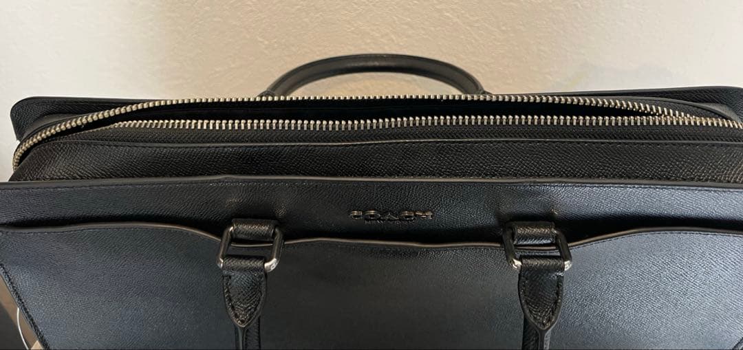 【新品未使用】COACH 2wayビジネスバッグ レザー黒