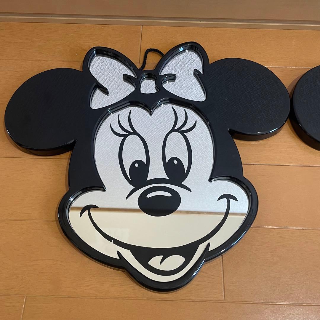 ミッキー＆ミニー ディズニー 壁掛け 顔ウォールミラー ヴィンテージ