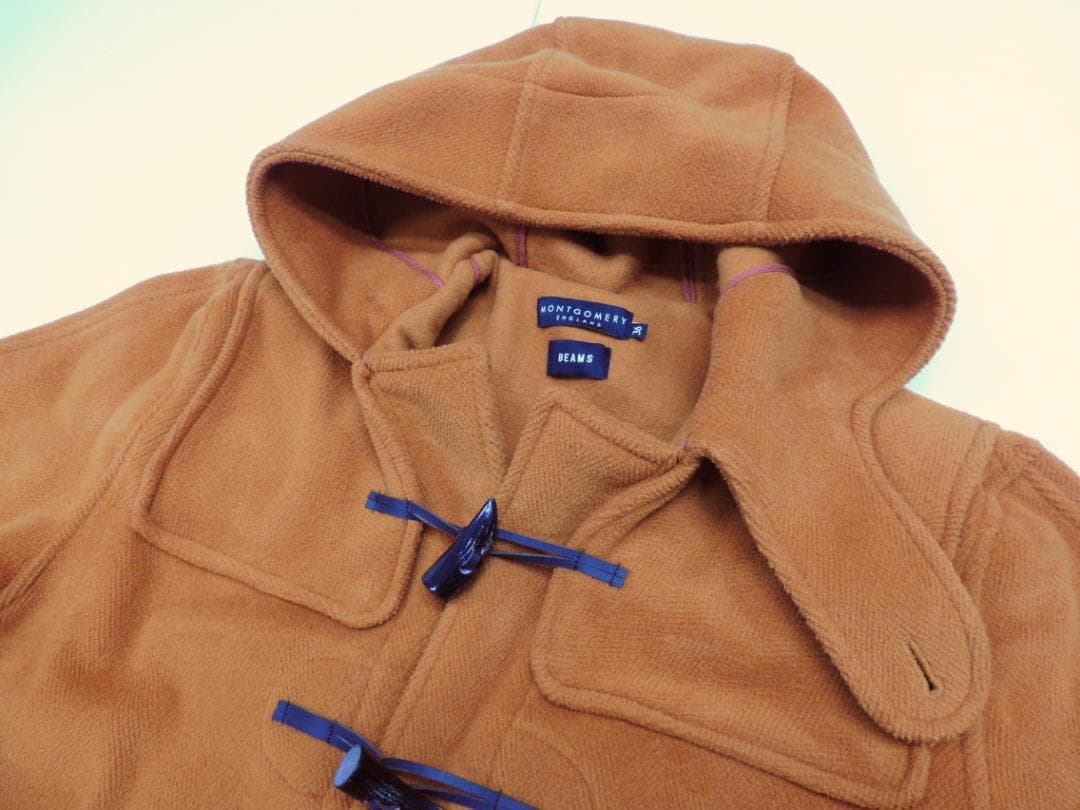 ビームス 別注 モンゴメリー ルーズフィット ダッフル コート 36 オレンジ