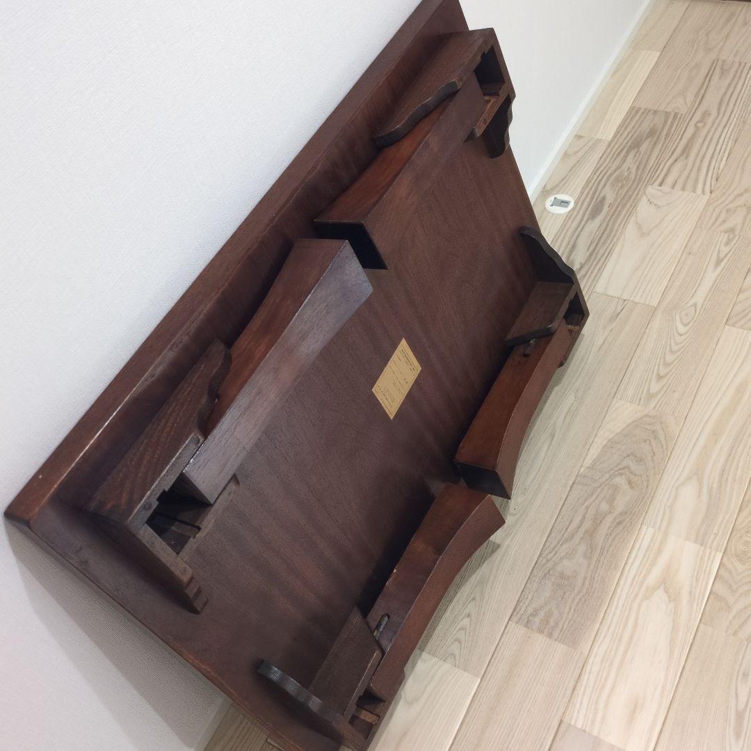 【漆塗り 和家具 テーブル】脚折りたたみ