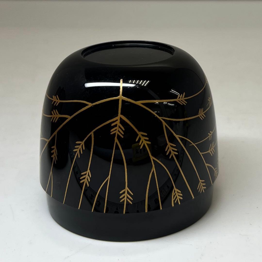 啓雲 柳蒔絵 棗 茶道具 共箱 h6.5cm 東キ8-0212☆2F